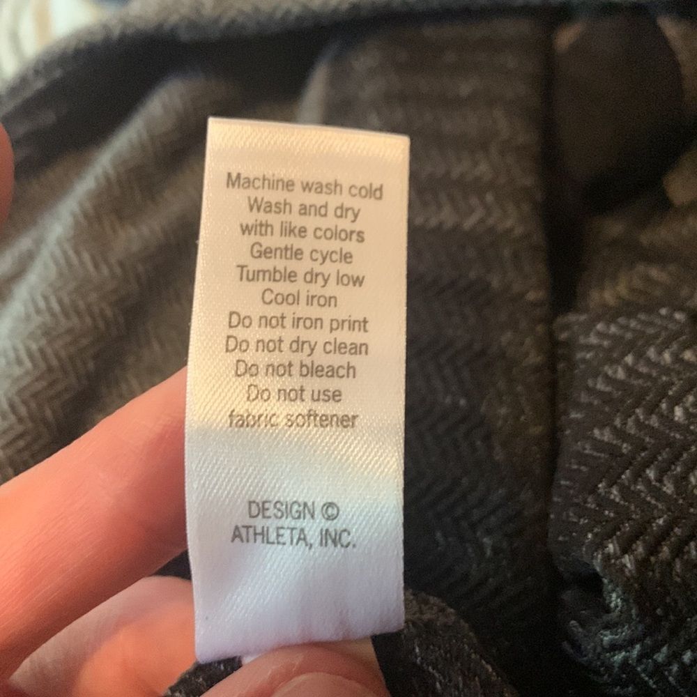 Athleta Leggings Women’s Medium Herringbone Grey Tights - Picture 9 of 9